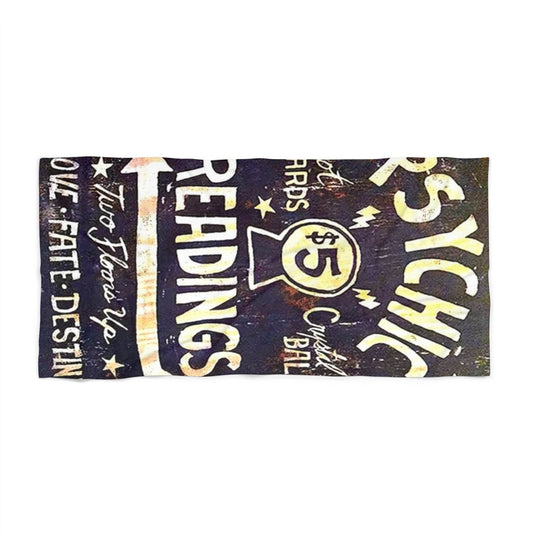 Psychic Readings Beach Towel, Boho Towel, Summer Vibes, Gift for Mystics, Beach Accessories, Pool Day Must-Have - IntuitiveEncBoutique
