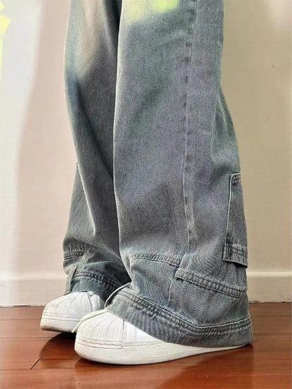 Men's Full Size Wide Leg Jeans Plus Size - IntuitiveEncBoutique