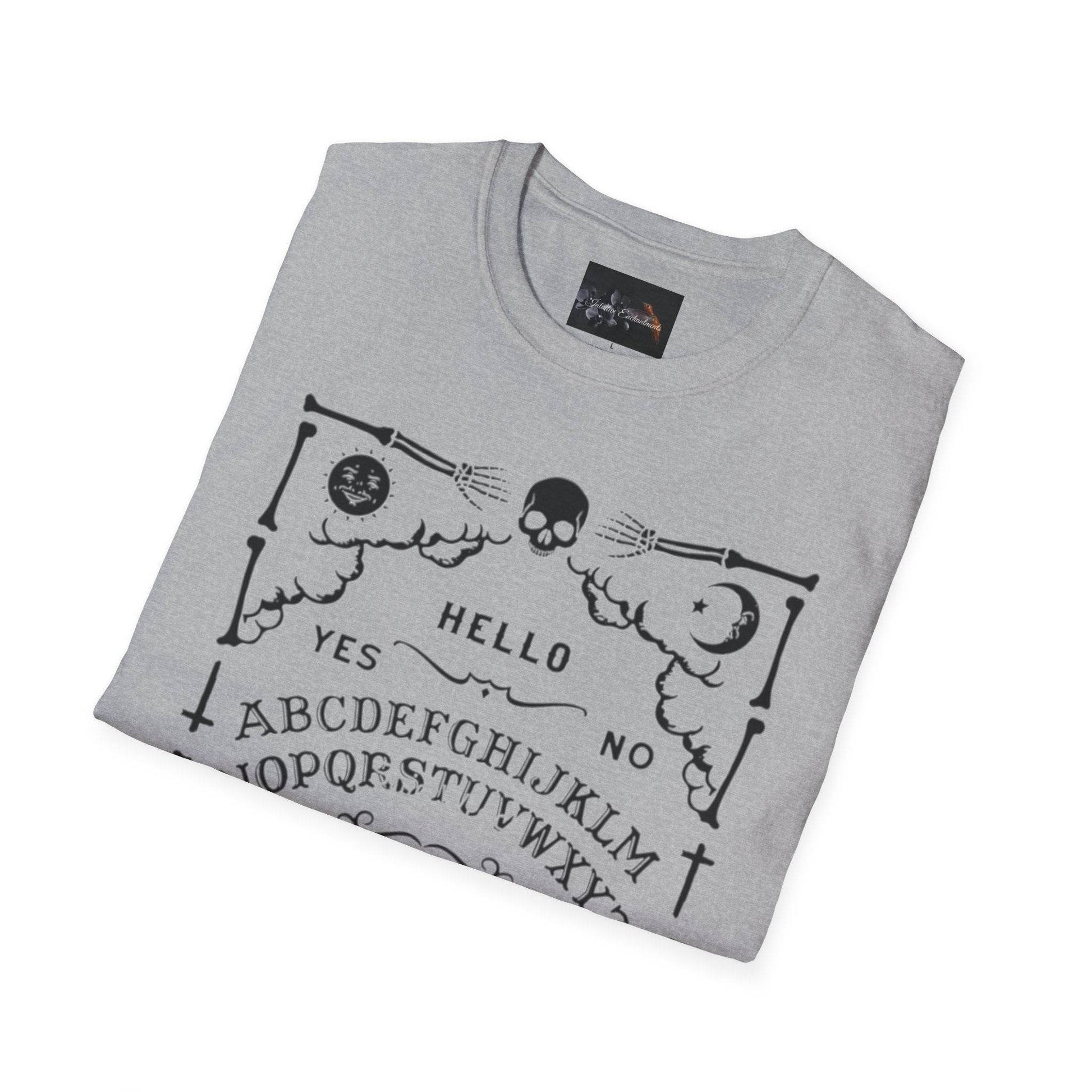 Mystical Ouija Board Unisex T-Shirt - Perfect for Halloween, Gift, Casual Wear, Spirituality, Ghost Lovers - IntuitiveEncBoutique