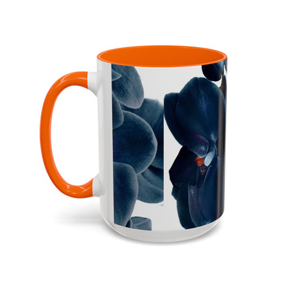 Elegant Orchid Accent Coffee Mug: Floral Drinkware for Home, Office, Gift, Mother's Day, Housewarming