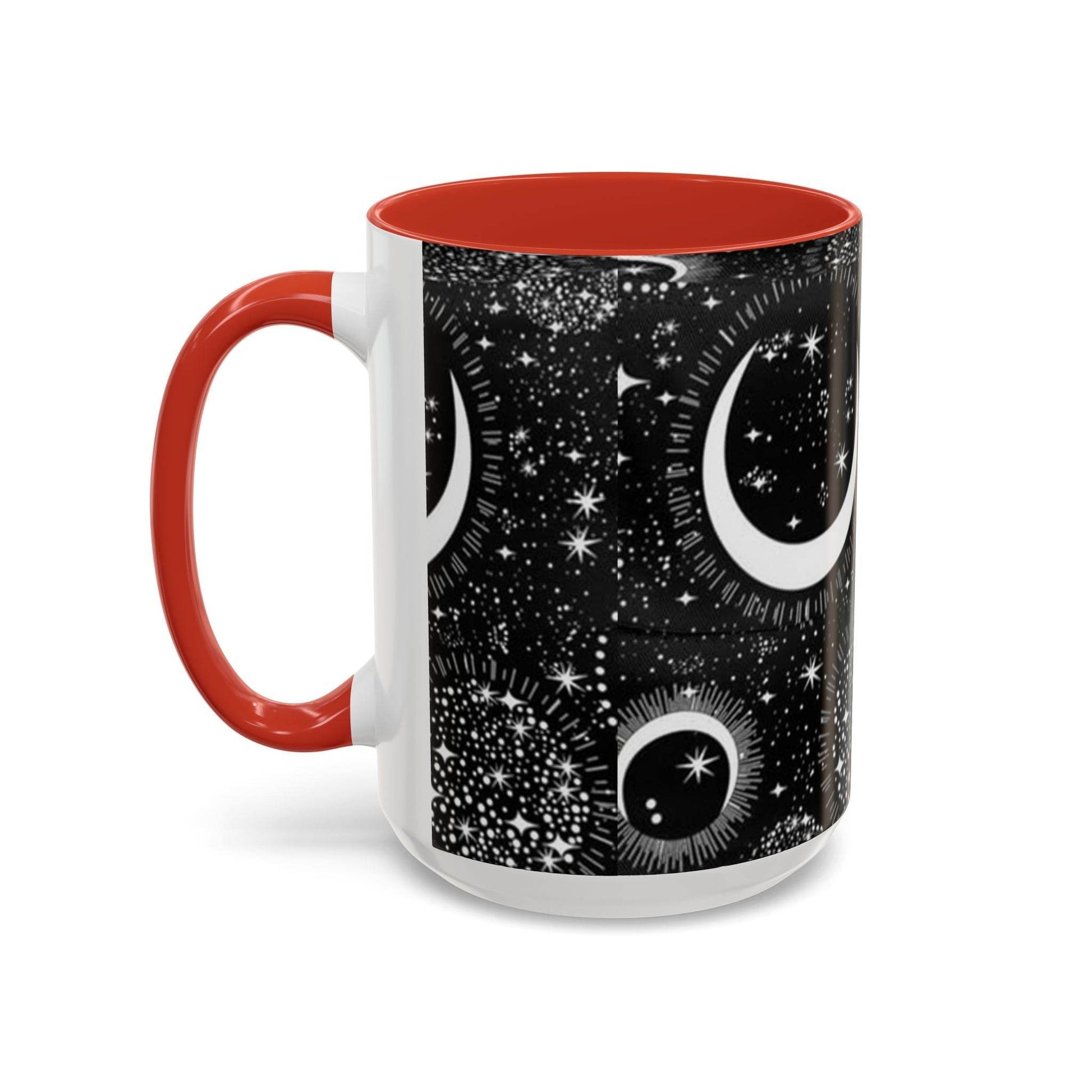 Star Moon Cup - Celestial Design Coffee Mug, 11oz Tea Cup, Astrology Lover Gift, Kitchen Decor, Celestial Kitchenware, Ceramic Beverage Mug - IntuitiveEncBoutique