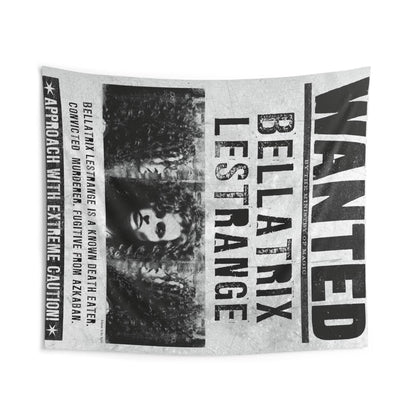Bellatrix Wanted Indoor Wall Tapestries, Harry Potter Tapestry, Bedroom Decor, Dorm Room - IntuitiveEncBoutique