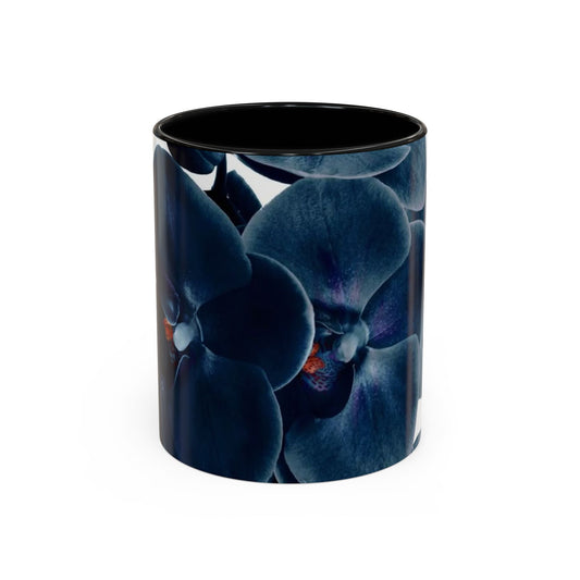 Elegant Orchid Accent Coffee Mug: Floral Drinkware for Home, Office, Gift, Mother's Day, Housewarming