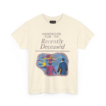 Vintage-Inspired Unisex Tee, Handbook for the Recently Deceased Shirt, Cool Graphic Tee, Unique Gift for Death Awareness, Halloween Costume - IntuitiveEncBoutique