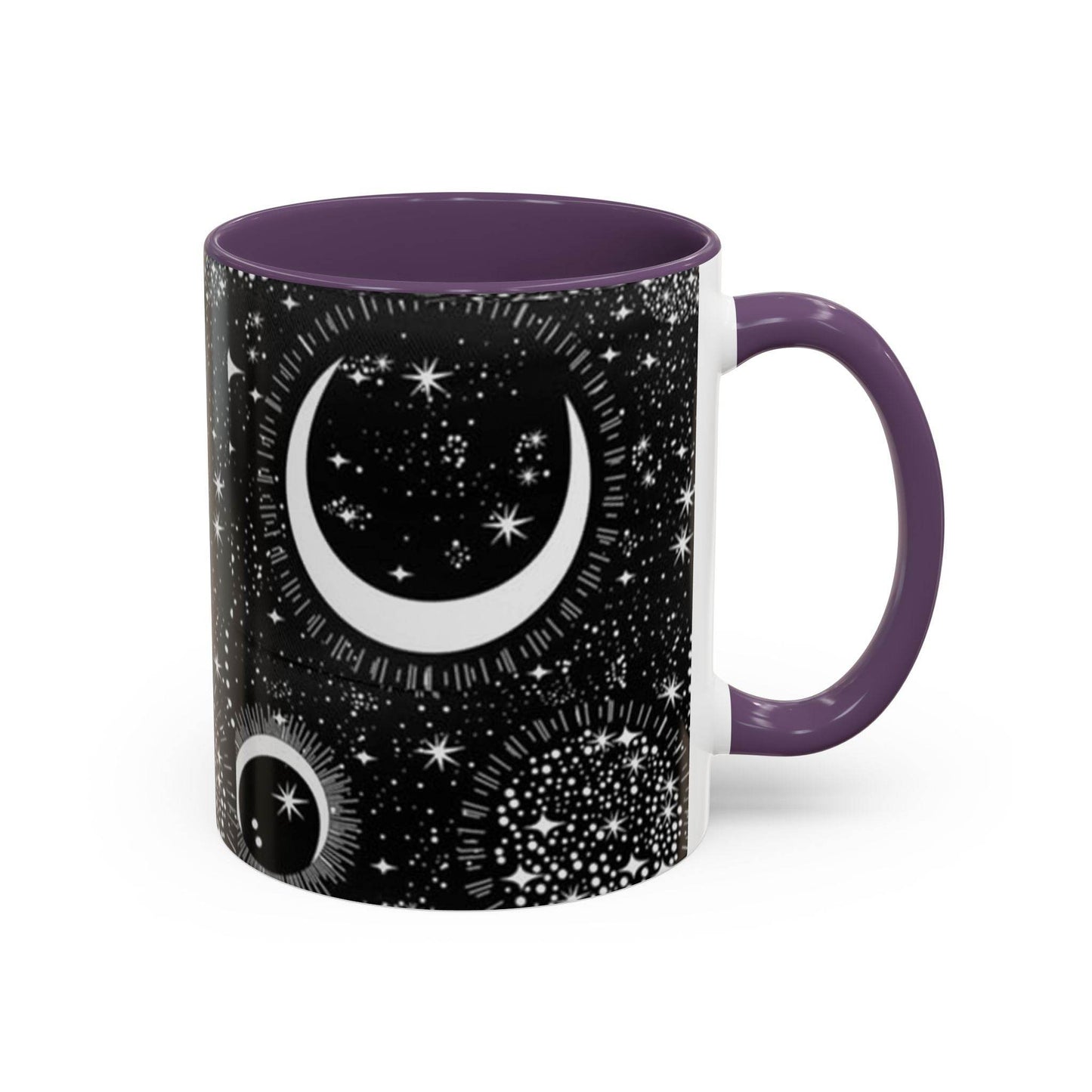 Star Moon Cup - Celestial Design Coffee Mug, 11oz Tea Cup, Astrology Lover Gift, Kitchen Decor, Celestial Kitchenware, Ceramic Beverage Mug - IntuitiveEncBoutique