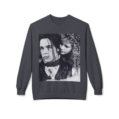 Vampire Romance Fleece Crewneck Sweatshirt, Cozy Sweatshirt, Gothic Fashion, Unisex Gift, Movie Lover Apparel, Halloween Outfit - IntuitiveEncBoutique