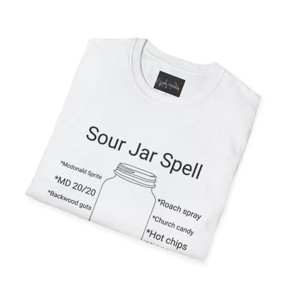 Sour Jar Spell T-Shirt for Witches, Unisex Softstyle Tee, Ideal for Magical Practitioners, Spell Casting, Witchcraft Gift, Summer Solstice - IntuitiveEncBoutique