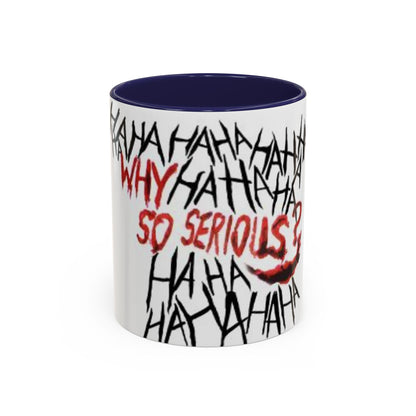 Why So Serious? Accent Coffee Mug | Funny Joker Gift, Office Decor, Birthday Present, Unique Ceramic Cup, Comic Enthusiast
