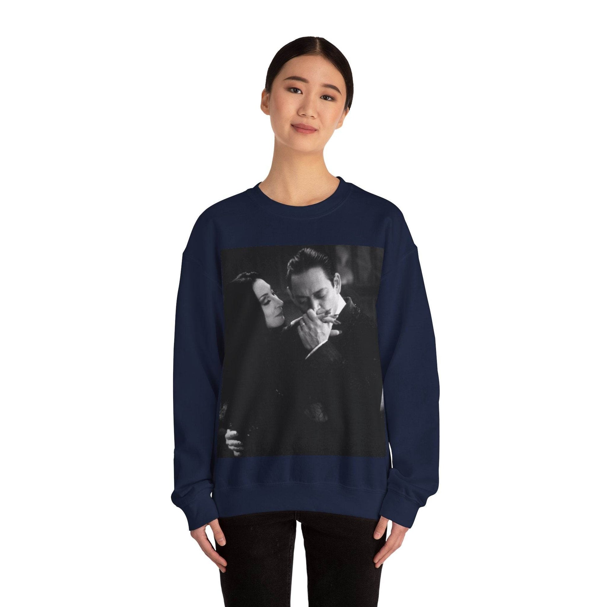 Couple Gothic Unisex Sweatshirt - Gomes & Morticia Design - IntuitiveEncBoutique
