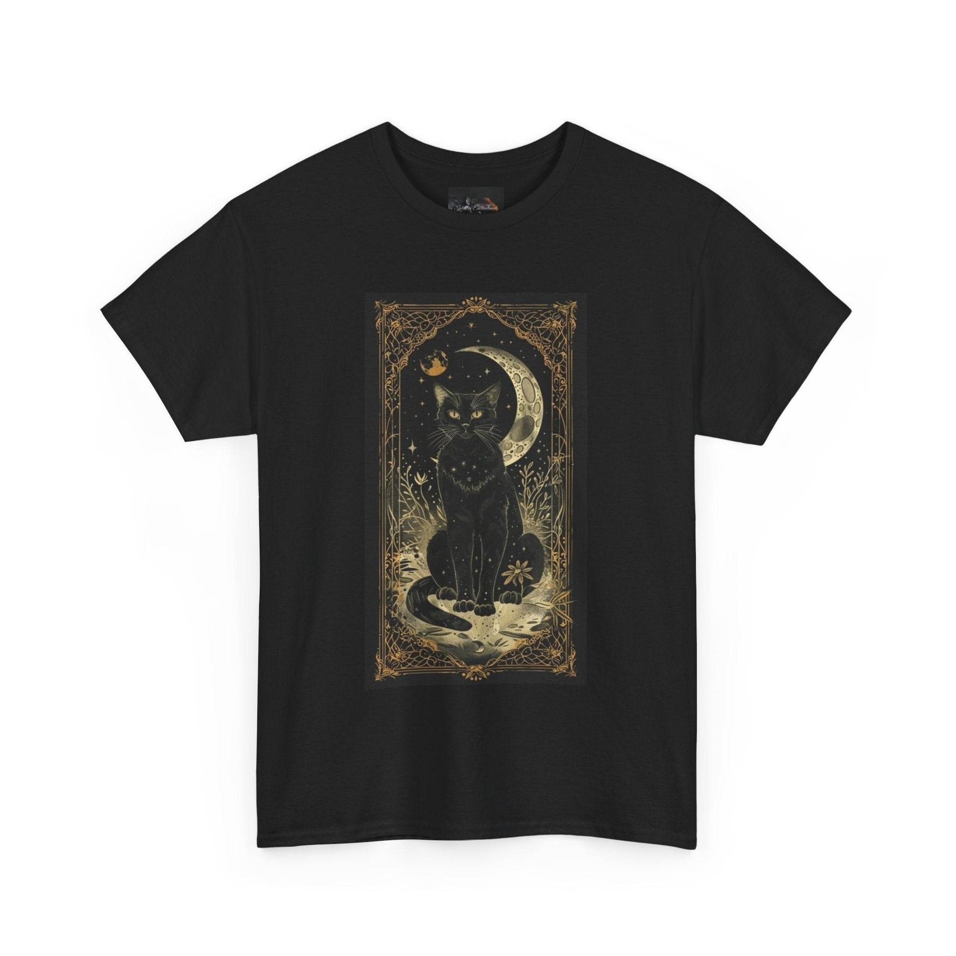 Mystical Cat Unisex Heavy Cotton Tee - IntuitiveEncBoutique
