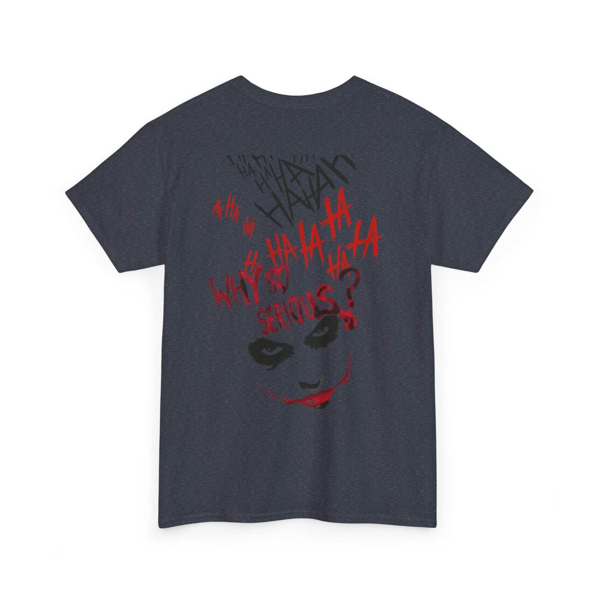 Unisex Heavy Cotton Tee - Joker Inspired Graphic Tee, Casual Wear, Perfect for Halloween, Movie Fans, Gift Idea, Streetwear - IntuitiveEncBoutique