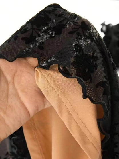 Lace Flare Sleeve Mini Dress - IntuitiveEncBoutique
