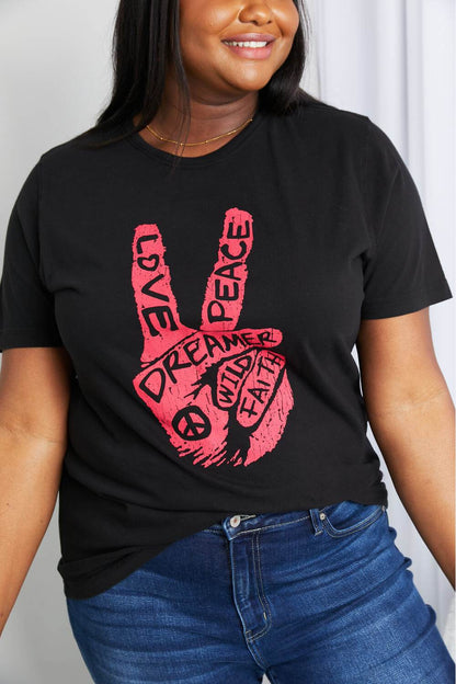 mineB Full Size Graphic Tunic T-Shirt - IntuitiveEncBoutique
