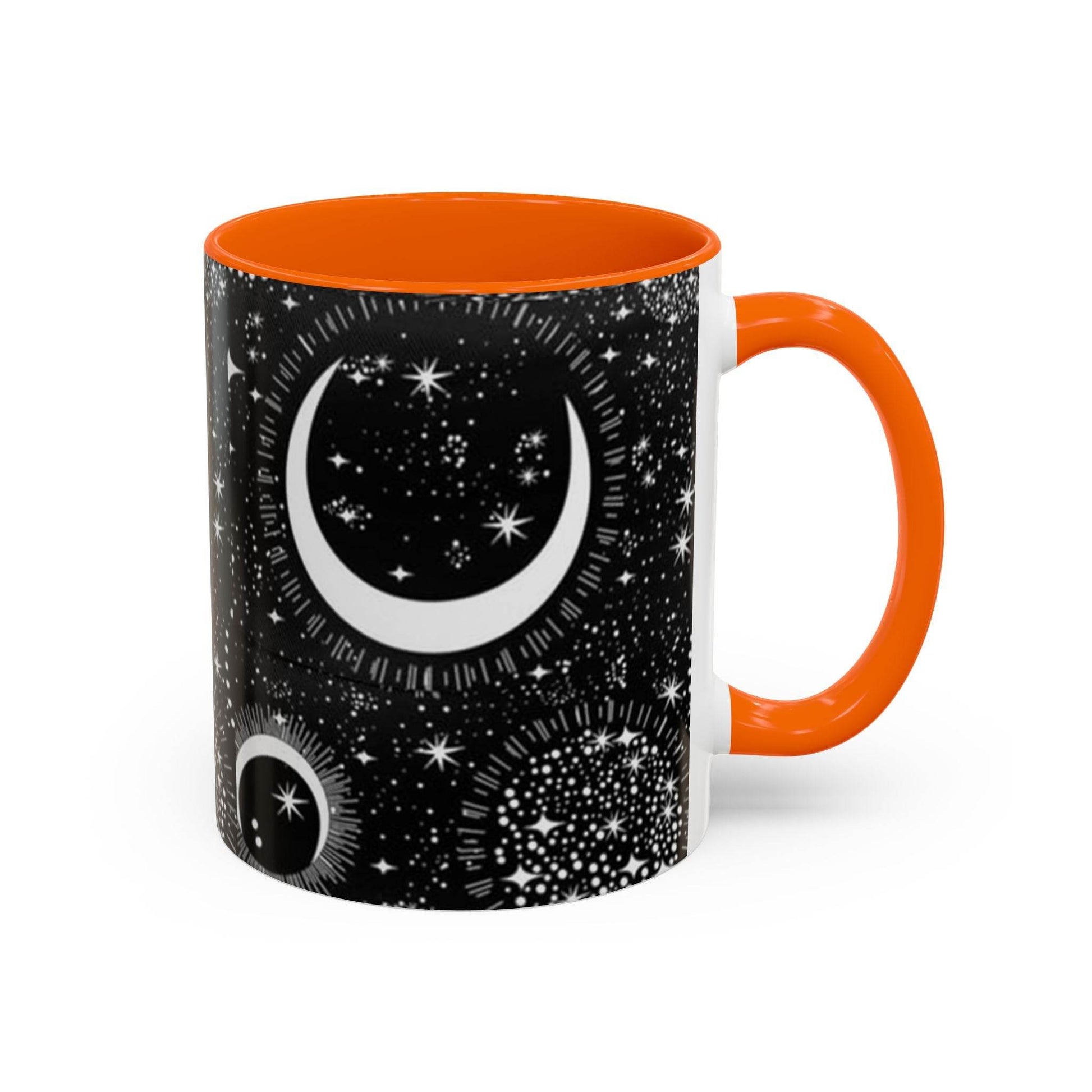 Star Moon Cup - Celestial Design Coffee Mug, 11oz Tea Cup, Astrology Lover Gift, Kitchen Decor, Celestial Kitchenware, Ceramic Beverage Mug - IntuitiveEncBoutique