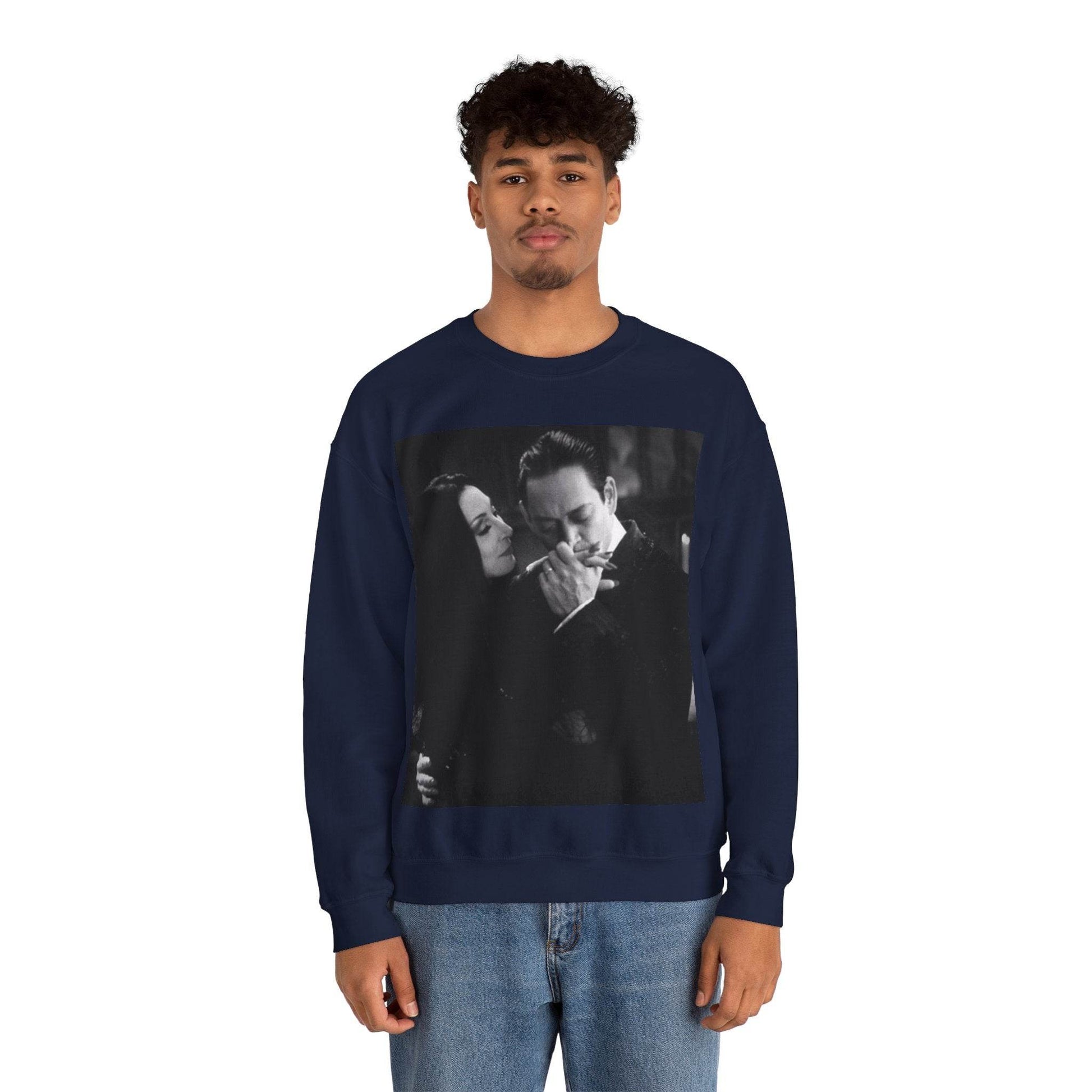 Couple Gothic Unisex Sweatshirt - Gomes & Morticia Design - IntuitiveEncBoutique
