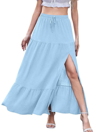 Full Size Slit Maxi Skirt Plus Size - IntuitiveEncBoutique