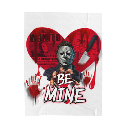 Spooky Love Velveteen Plush Blanket | Halloween Decor, Cozy Throw for Couples, Horror Movie Lover Gift, Valentine's Day Gift - IntuitiveEncBoutique