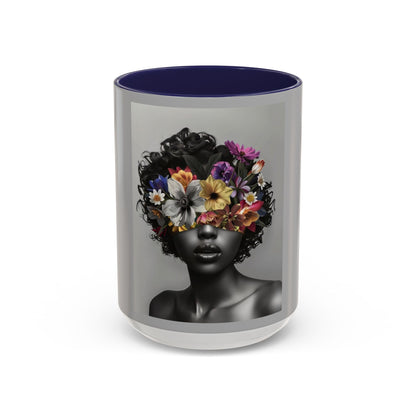 Floral Black Beauty Coffee Mug | Inspirational Drinkware for Coffee Lovers, Unique Gift for Her, Home Decor, Flower Lover's Mug