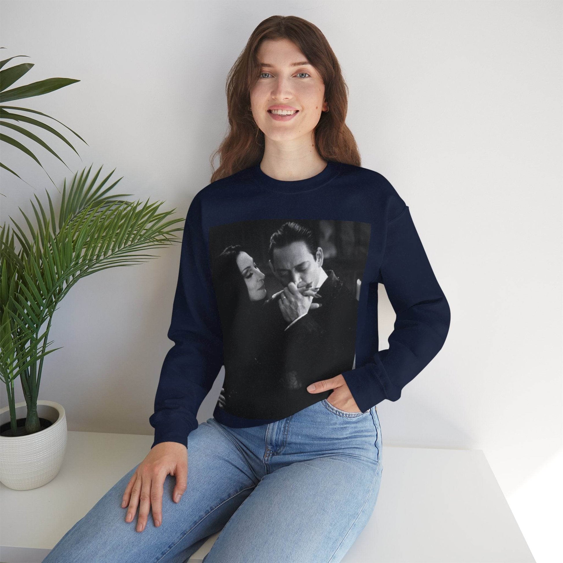 Couple Gothic Unisex Sweatshirt - Gomes & Morticia Design - IntuitiveEncBoutique