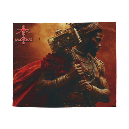 Plush Blanket - Ogou Feray Haitian Voodoo Design