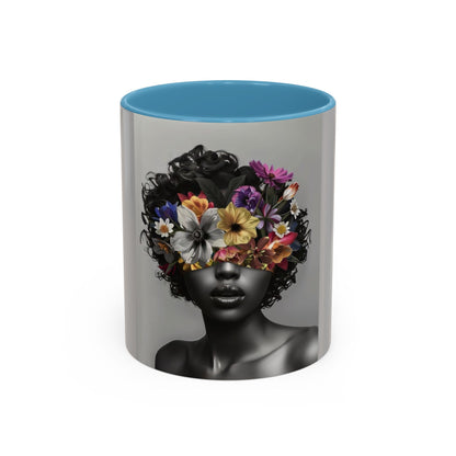 Floral Black Beauty Coffee Mug | Inspirational Drinkware for Coffee Lovers, Unique Gift for Her, Home Decor, Flower Lover's Mug