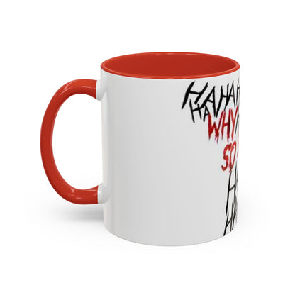 Why So Serious? Accent Coffee Mug | Funny Joker Gift, Office Decor, Birthday Present, Unique Ceramic Cup, Comic Enthusiast