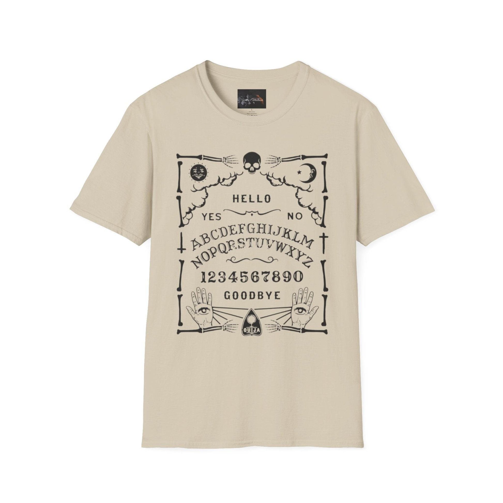 Mystical Ouija Board Unisex T-Shirt - Perfect for Halloween, Gift, Casual Wear, Spirituality, Ghost Lovers - IntuitiveEncBoutique