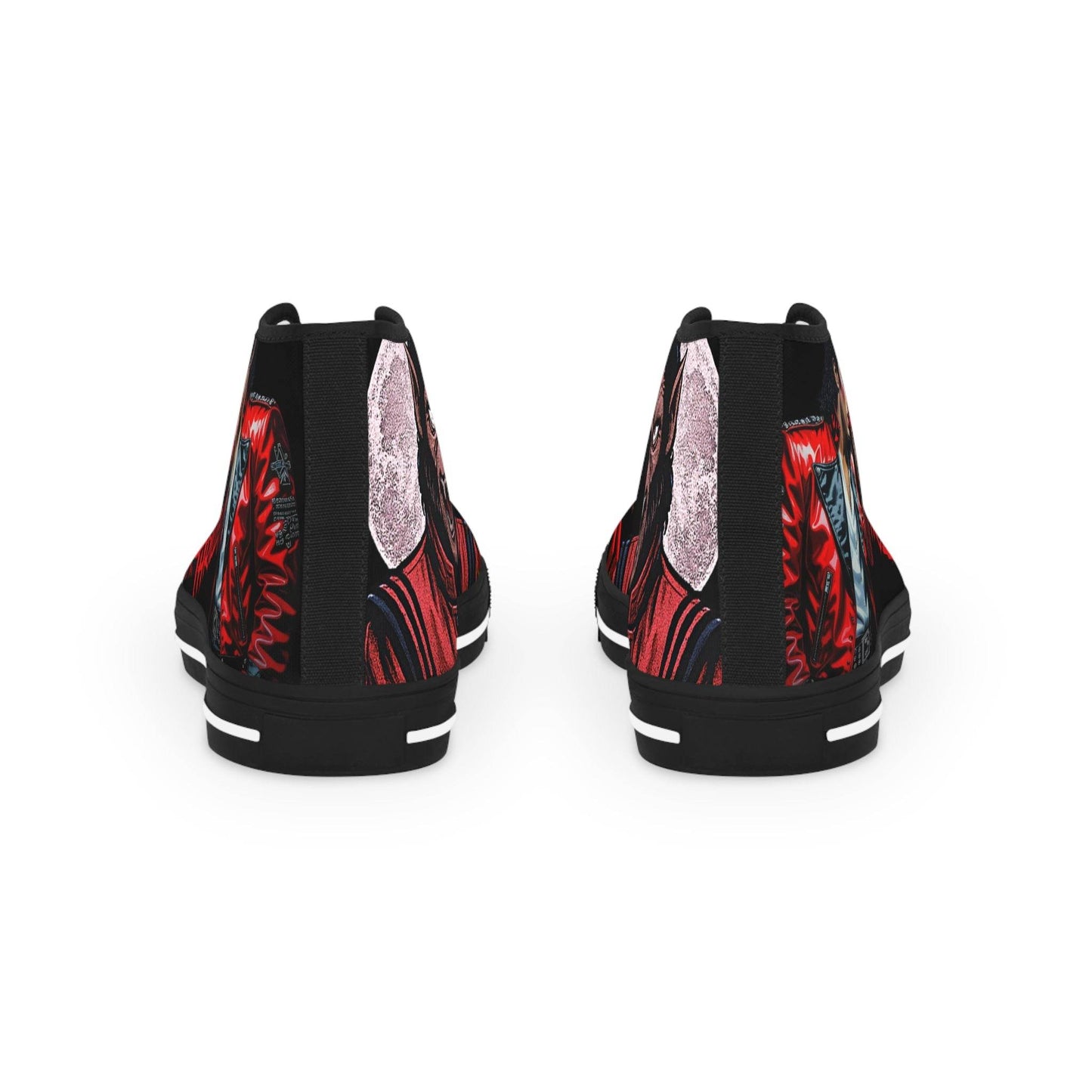 Thriller Inspired High Top Sneakers, Retro Sneakers, Horror Movie Shoes, Custom High Tops, Statement Footwear, Halloween Fashion, Gift [...] - IntuitiveEncBoutique