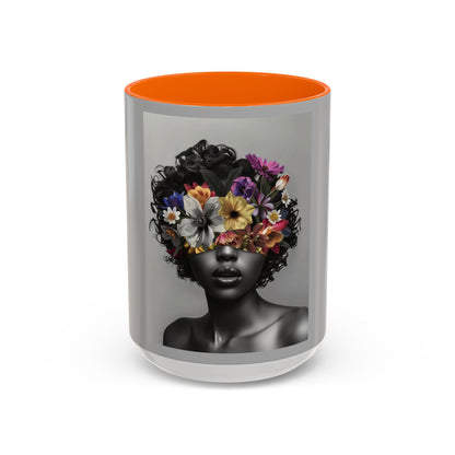 Floral Black Beauty Coffee Mug | Inspirational Drinkware for Coffee Lovers, Unique Gift for Her, Home Decor, Flower Lover's Mug