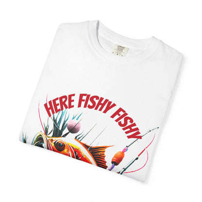 Fishing Themed Unisex Garment-Dyed T-shirt - IntuitiveEncBoutique