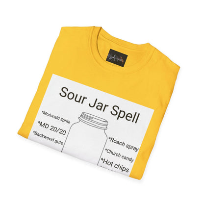 Sour Jar Spell T-Shirt for Witches, Unisex Softstyle Tee, Ideal for Magical Practitioners, Spell Casting, Witchcraft Gift, Summer Solstice - IntuitiveEncBoutique