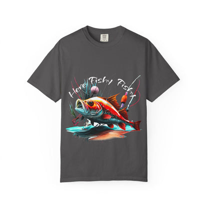 Fishing Themed Unisex Garment-Dyed T-shirt - IntuitiveEncBoutique