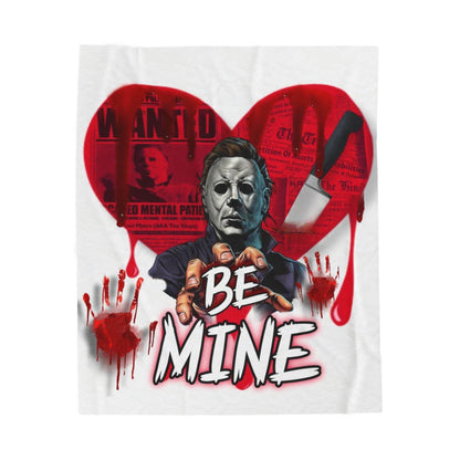 Spooky Love Velveteen Plush Blanket | Halloween Decor, Cozy Throw for Couples, Horror Movie Lover Gift, Valentine's Day Gift - IntuitiveEncBoutique