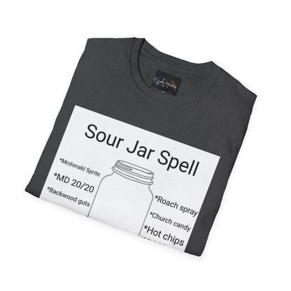 Sour Jar Spell T-Shirt for Witches, Unisex Softstyle Tee, Ideal for Magical Practitioners, Spell Casting, Witchcraft Gift, Summer Solstice - IntuitiveEncBoutique