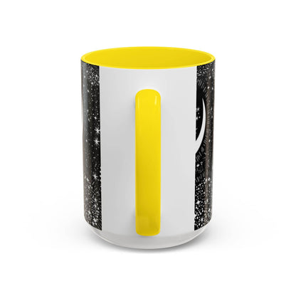 Star Moon Cup - Celestial Design Coffee Mug, 11oz Tea Cup, Astrology Lover Gift, Kitchen Decor, Celestial Kitchenware, Ceramic Beverage Mug - IntuitiveEncBoutique