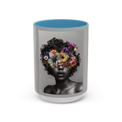Floral Black Beauty Coffee Mug | Inspirational Drinkware for Coffee Lovers, Unique Gift for Her, Home Decor, Flower Lover's Mug