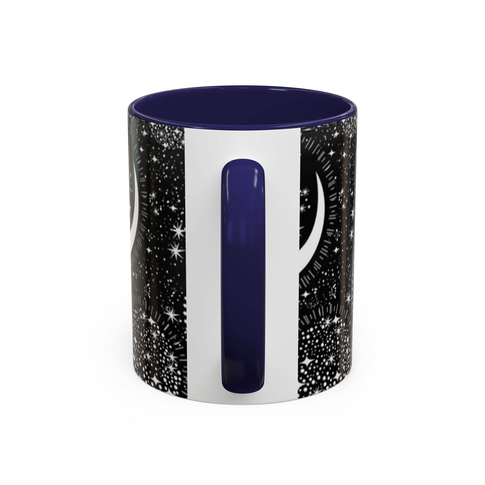 Star Moon Cup - Celestial Design Coffee Mug, 11oz Tea Cup, Astrology Lover Gift, Kitchen Decor, Celestial Kitchenware, Ceramic Beverage Mug - IntuitiveEncBoutique