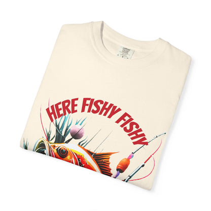 Fishing Themed Unisex Garment-Dyed T-shirt - IntuitiveEncBoutique