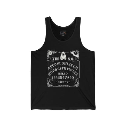 Spooky Ouija Board Tank, Unisex Jersey Tank Top, Halloween Shirt, Gothic Gift, Witchy Apparel, Summer Vibes, Festival Wear
