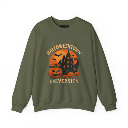 Halloween Town Crewneck Sweatshirt, Cozy Sweatshirt for Fall, Unisex Halloween Apparel, Spooky Season Gift, Halloween University Sweatshirt - IntuitiveEncBoutique