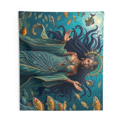 Wall Tapestries - Handmade Design, Yemoja in all her glory - IntuitiveEncBoutique