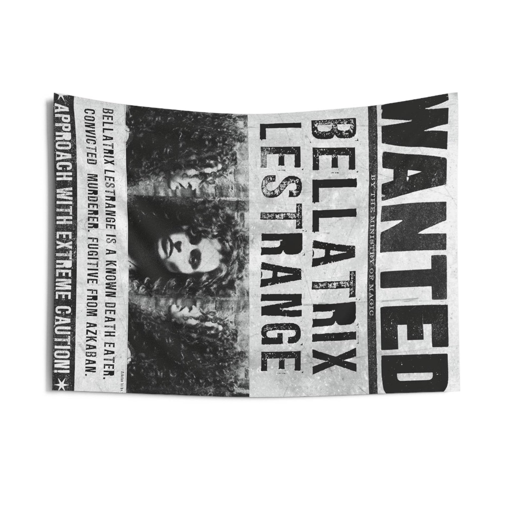 Bellatrix Wanted Indoor Wall Tapestries, Harry Potter Tapestry, Bedroom Decor, Dorm Room - IntuitiveEncBoutique