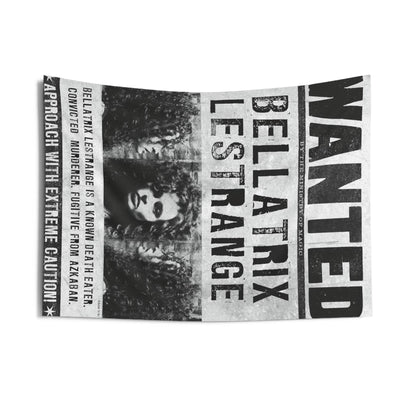 Bellatrix Wanted Indoor Wall Tapestries, Harry Potter Tapestry, Bedroom Decor, Dorm Room - IntuitiveEncBoutique