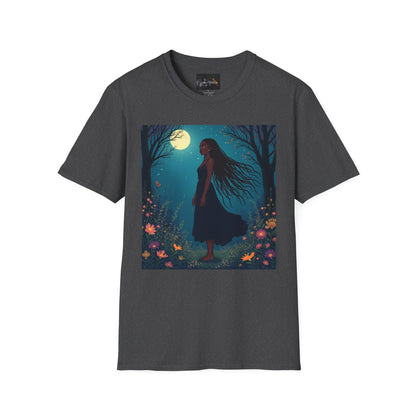 Moonlit Silhouette Unisex T-Shirt, Softstyle Tee for Nature Lovers, Perfect for Gifts and Everyday Wear