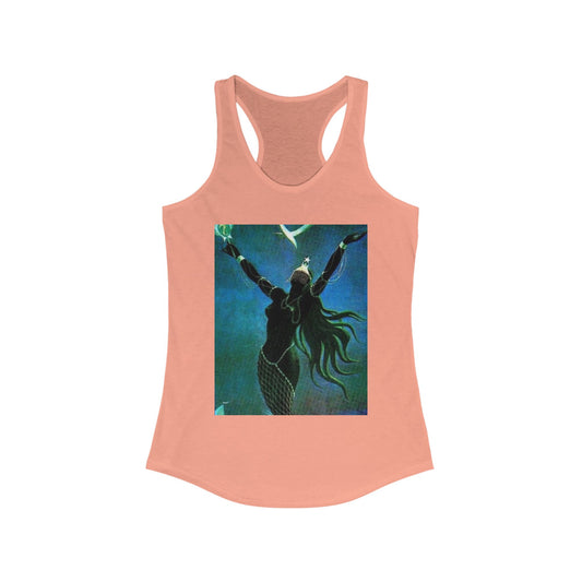 Mystical Goddess Racerback Tank, Perfect for Yoga, Festivals, Summer Outings, Workout Wear, Gift for Her