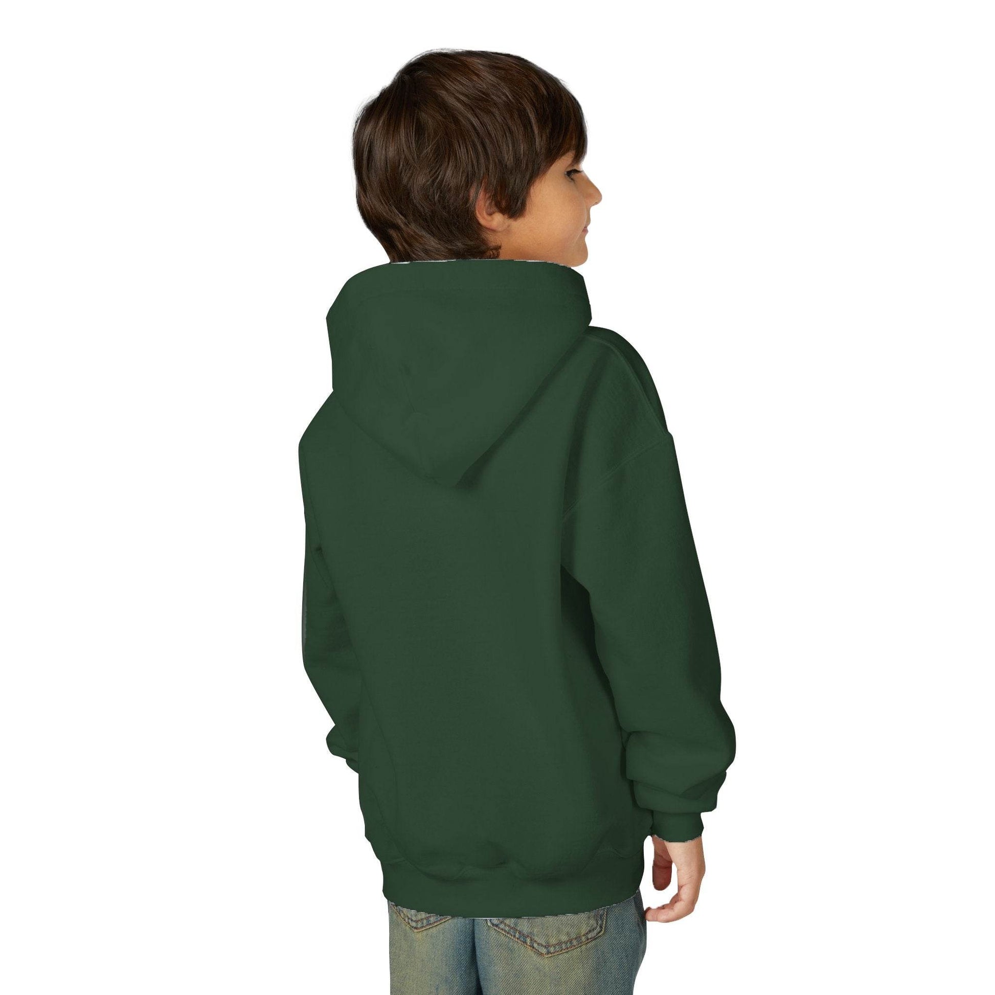 Youth Ghostly Glam Hoodie, Cute Ghost Design Sweatshirt, Halloween Apparel, Halloween Costume, Kids Hooded Sweatshirt - IntuitiveEncBoutique