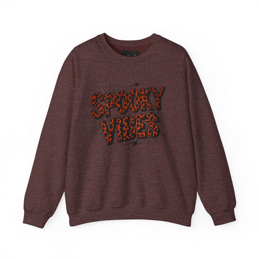 Spooky Vibes Sweatshirt - Halloween Crewneck, Unisex Cozy Jumper, Fall Fashion, Ghosts & Ghouls, Casual Wear, Fun Gift - IntuitiveEncBoutique