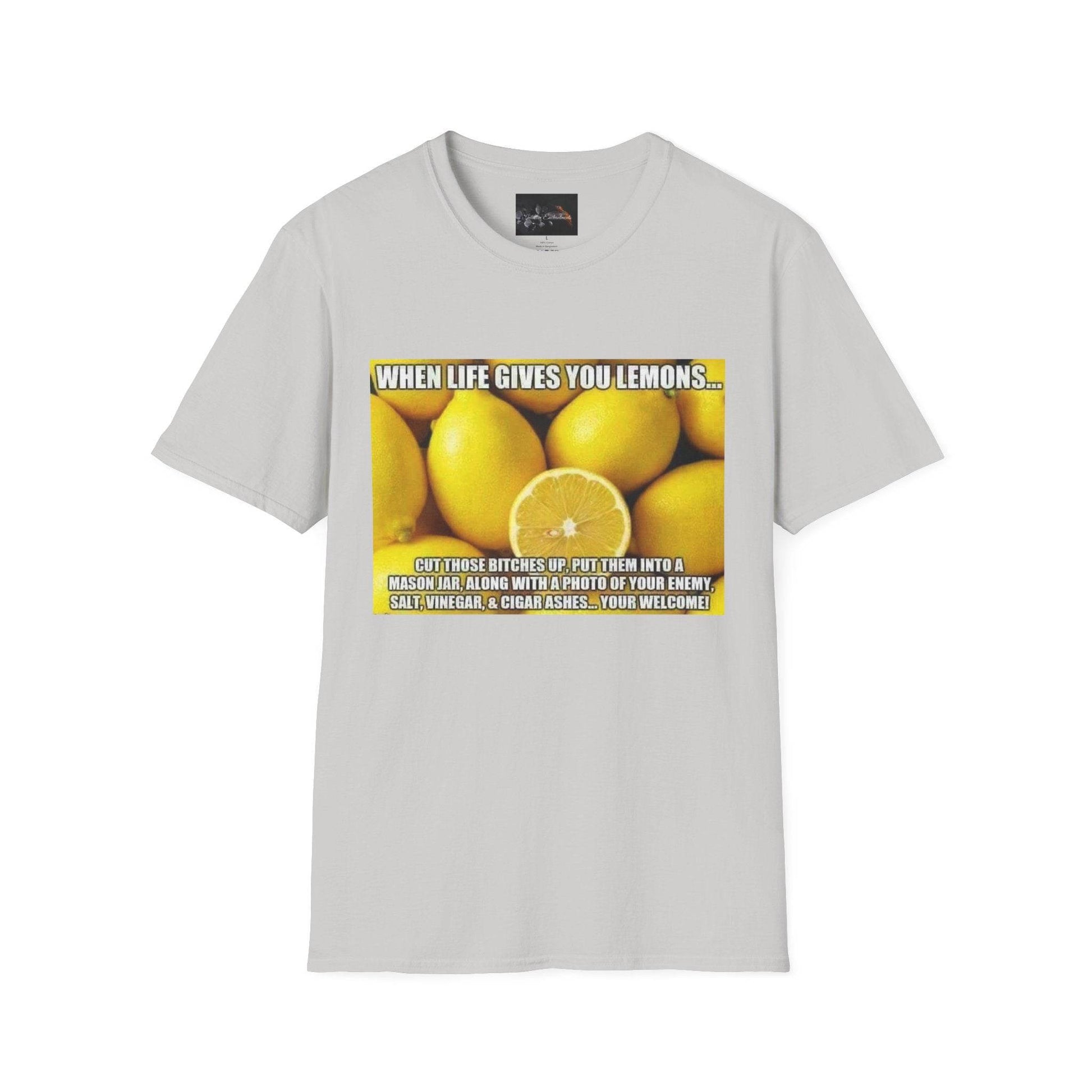 When Life Gives You Lemons T-Shirt, Funny Quote Tee, Gift for Citrus Lovers, Casual Wear, Unisex Humor Shirt, Summer Vibes - IntuitiveEncBoutique