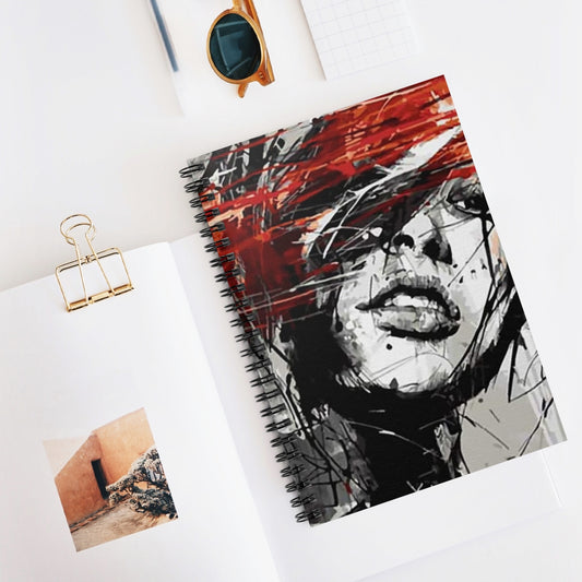 Artistic Spiral Notebook - Ruled, Unique Journal for Artists, Gift for Creatives, Aesthetic Doodle Pad, Writing Companion