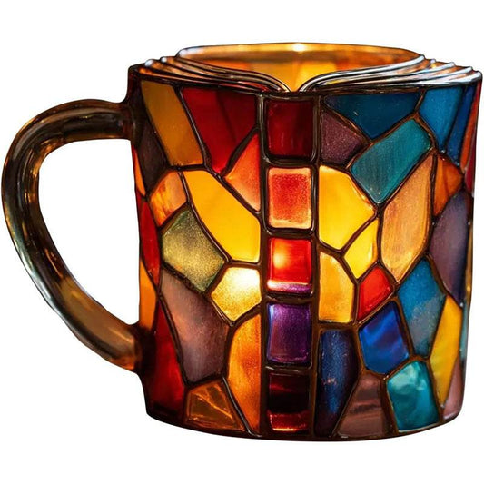 Painted Book Mug: 11oz, 3D painted books design, colorful resin, unique coffee cup, ideal for collection/gifts. - IntuitiveEncBoutique